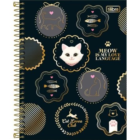 CADERNO 1X1 C.D. PURRFECT CATS COLEGIAL